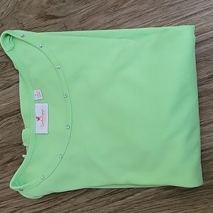 Quaker Factory Split Sleeve Shirt - Green